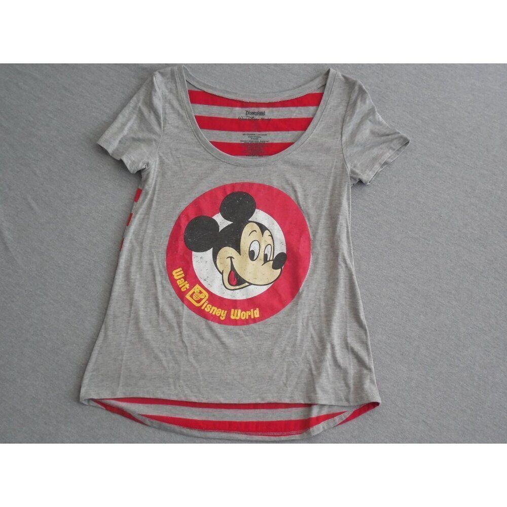 Disney‎ Tshirt Women Sz M Disneyland Resort Animation Short Sleeve Striped